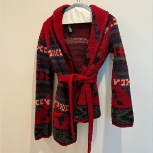 Polo by Ralph Lauren Red and Black Patterned Cardigan